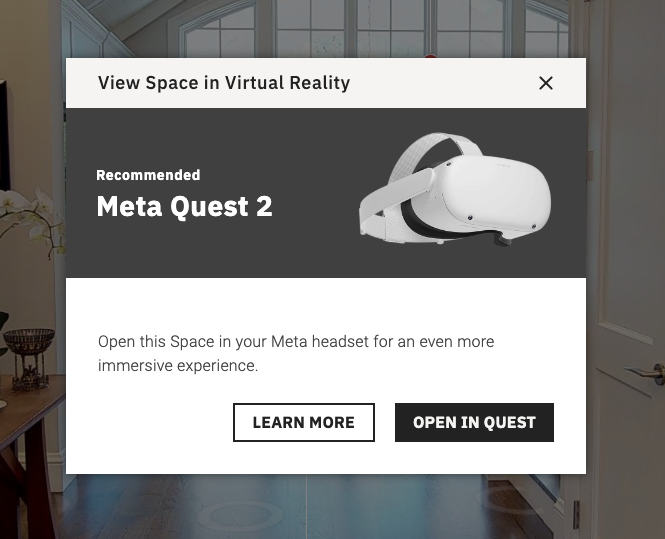 VR で Matterport 空間を探索