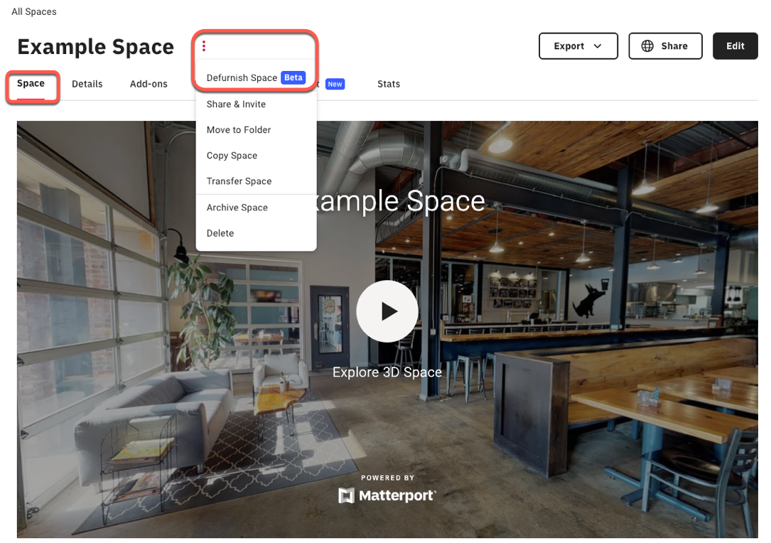 Defurnish Your Space