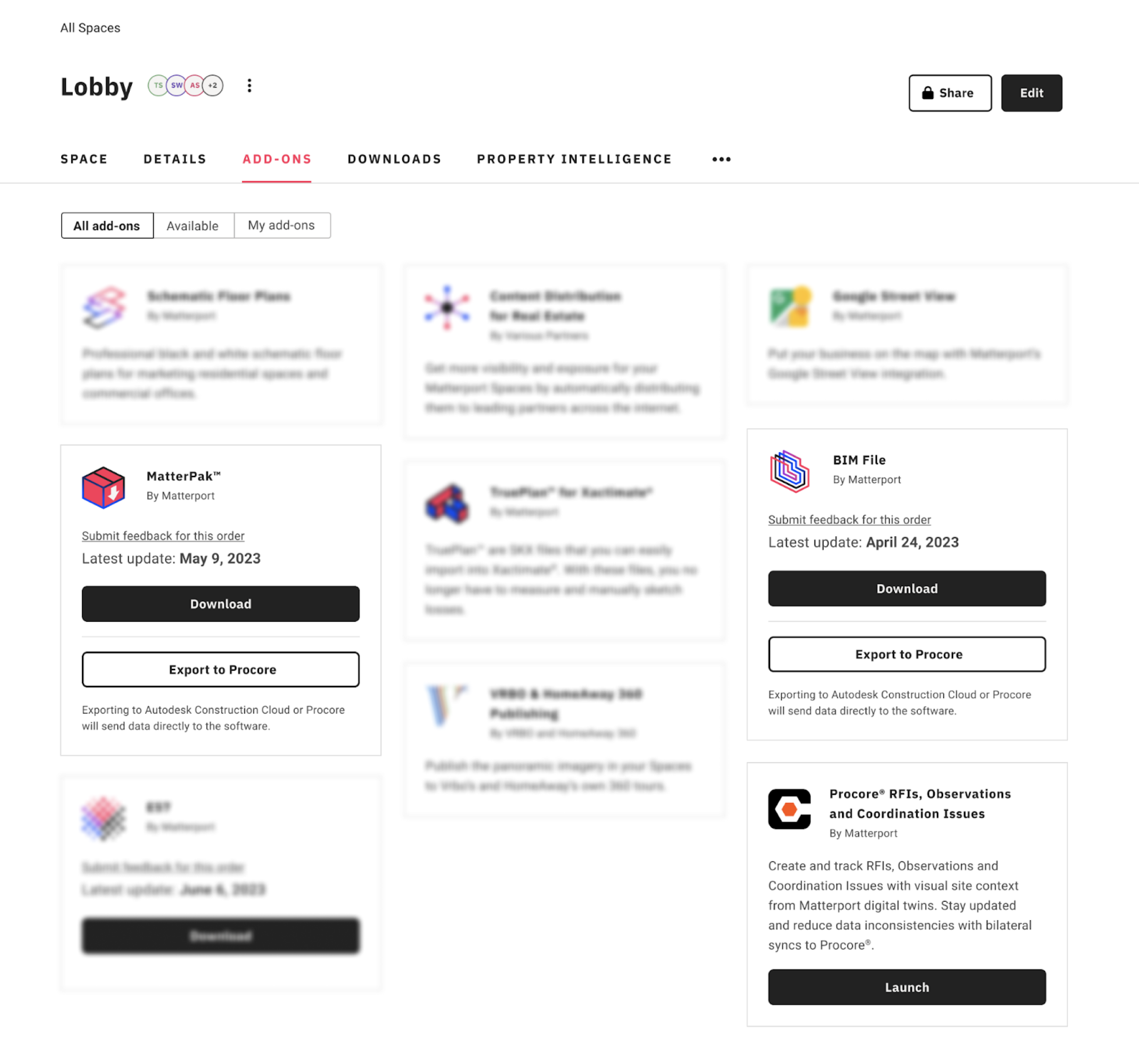 Integration with Procore