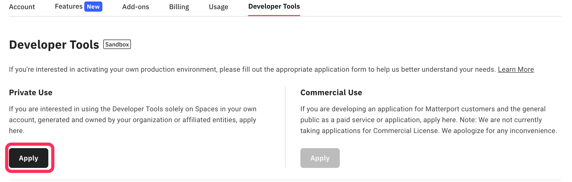 Developer Tools Pricing and Availability
